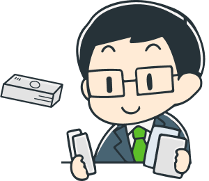 書類を持つ税理士のイラスト